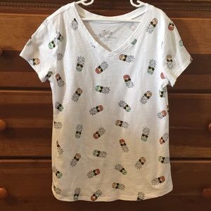 Girl’s White w/Pineapples Shirt